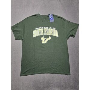 University of‎ South Florida Bulls NCAA T-Shirt Green Medium NEW Fanatics